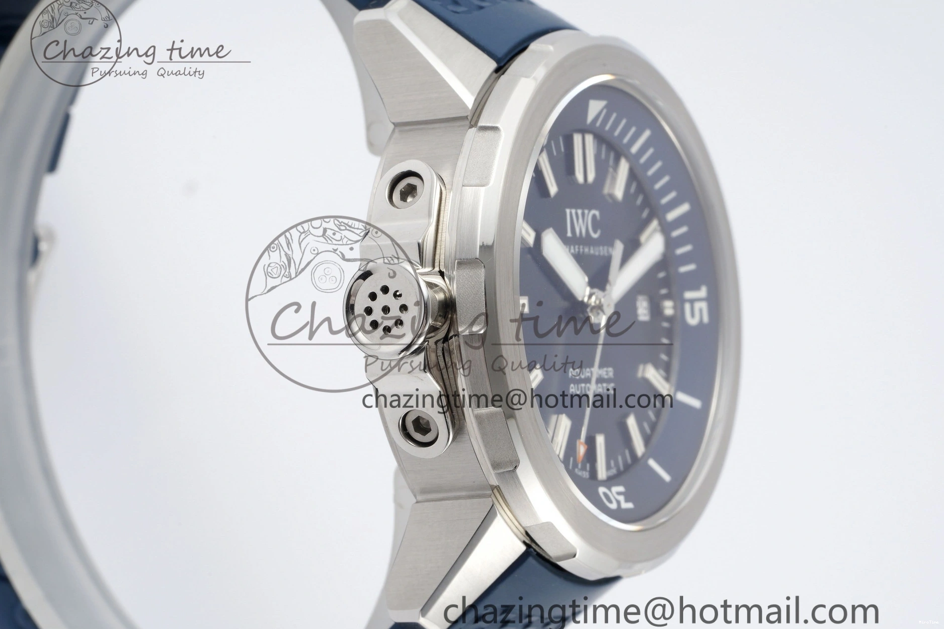 MIROTIME 0106 WellDesigned Aquatimer Automatic SS RSF 1:1 Best Edition Blue Dial on Blue Rubber Strap A 7057